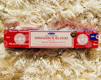 Dragon’s Blood Incense Sticks | Nag Champa Dragon’s Blood | Protection, Cleansing & Ritual Incense | Satya