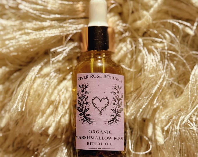 Marshmallow Root Organic Ritual Oil 1oz | Peace & Soothing Energy | Emotional Healing | Gentle Protection | Marshmallow Scented 30mL