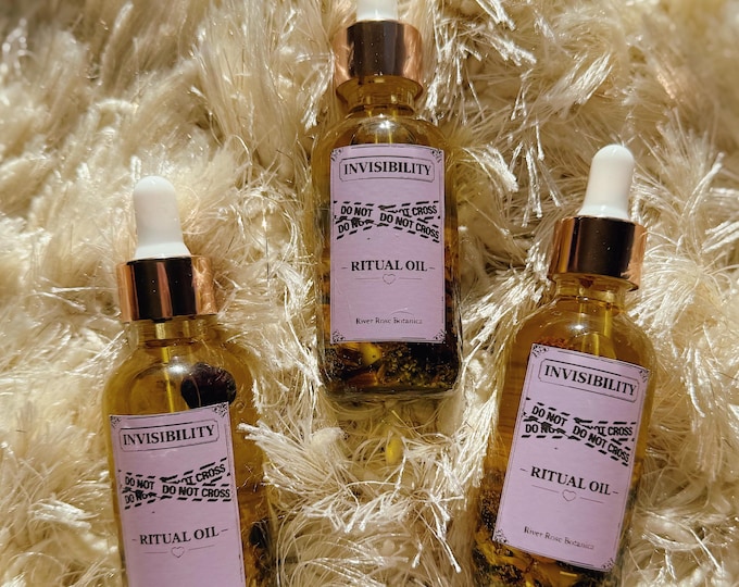 Invisibility Ritual Oil 2oz, for Protection & Staying Unnoticed | Energy Shielding, Privacy, Mind Your Business | Spiritual Oil, Marshmallow