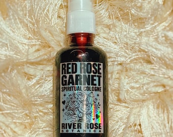 Woda kolońska Red Rose Garnet Spiritual w sprayu 2 uncje | Miłość i magnetyczne przyciąganie | Emanuj urokiem i pewnością siebie, uwodzeniem i poczuciem własnej wartości | 60 ml