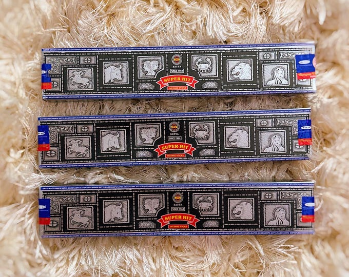 Super Hit Incense Sticks | Satya | Sweet Vanilla, Floral Meditation Incense, Positive Energy, Stress Relief, Yoga & Spiritual Cleansing
