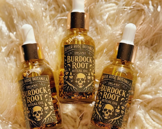 Burdock Root Ritual Oil 1 oz | Protection, Uncrossing & Grounding | Root Work, Spiritual Oil, Candle Dressing | 30mL
