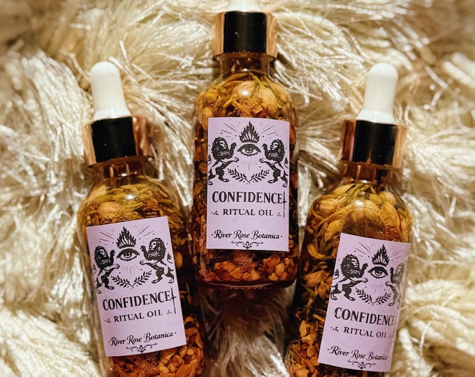 Confidence Ritual Oil | 2oz | Self Love, Courage, Personal Power, Glamour, Bold Energy, Manifestation Oil | 60mL