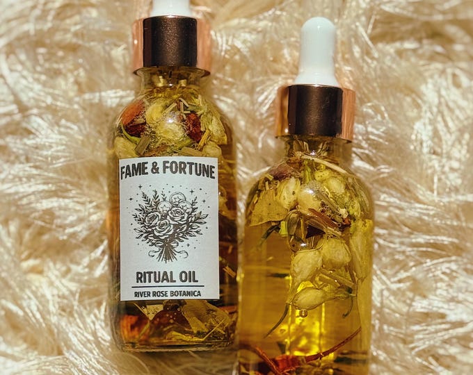 Fame & Fortune Ritual Oil 2oz | Career Success + Recognition | Loved By Your Industry | Aligned Opportunities + Contacts | Build Wealth 60mL