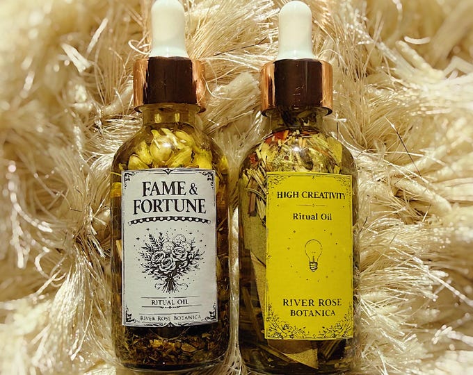 Fame & Fortune + High Creativity Ritual Oils 2oz Bundle | Success, Visibility, Creative Flow, Inspiration
