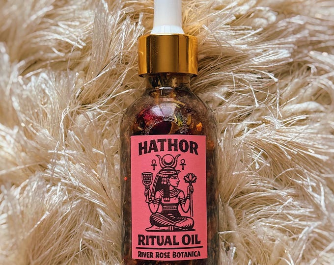 Hathor Ritual Oil 2oz | Love, Fertility, Beauty, Romance, Abundance, Pleasure & Divine Feminine Goddess Spell Oil | Watermelon Scent | 60mL