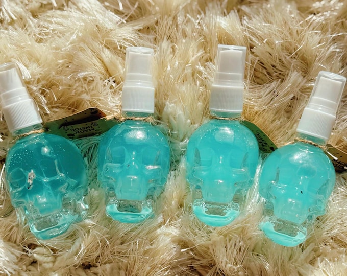 Yemayá Ritual Mist | 1.7oz Glass Skull Bottle | Handcrafted Spiritual Cologne | Sacred Ocean Cleansing & Protection, Yemonja, Floral Scent