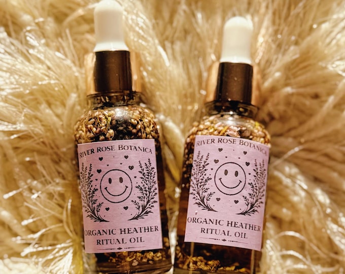 Heather Organic Ritual Oil 1oz | Luck, Love & Beauty Attraction, Wish Magic, Prosperity, Glamour | Organic Heather Oil 30mL