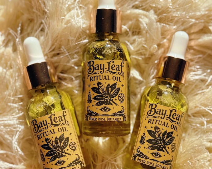 Bay Leaf Ritual Oil 1oz | Prosperity, Success & Manifestation | Candle Dressing Oil | 30mL