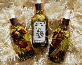 Santa Muerte Ritual Oil 2oz, Devotion, Protection & Guidance, Santa Muerte Anointing Oil, Spiritual Altar, Candle Dressing Oil, 60mL