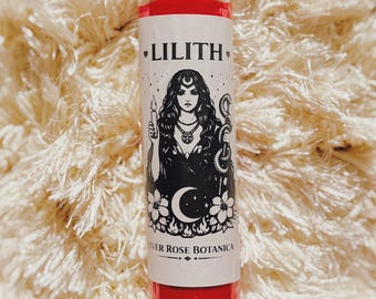 Lilith 7 Day Candle | Red Candle | Power | Desire | Passion | Empowerment | Self-Soverignty | Confidence | Lilith Altar Devotional Candle