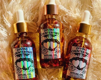 Love Spell Enchanted Oil | Divine Counterpart 2oz | Sacred Union | Twin Flame | Happy Marriage | Power Couple Energy | 60mL