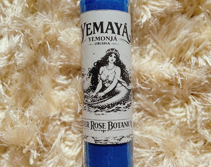 Yemayá 7 Day Candle | Ocean Mother Goddess Devotional | Protection, Healing & Emotional Cleansing Ritual Candle, Yemonjá