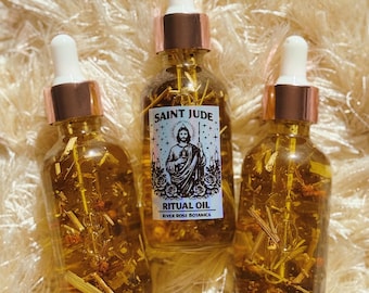 Saint Jude Ritual Oil 2oz | Patron Saint of Lost Causes | Urgent Petitions | Impossible Odds | Housing | Money Drawing Spell | 60mL