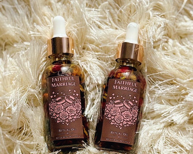 Faithful Marriage Ritual Oil 2oz | Commitment, Loyalty & Devotion | Relationship Harmony, Happy Couple, Fidelity, Trust, Spiritual Oil, 60mL
