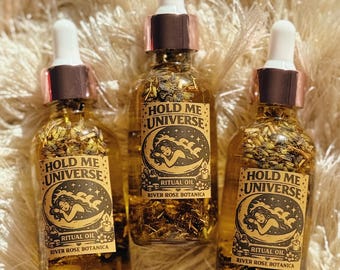 Hold Me Universe Ritual Oil 2 oz | Comfort & Emotional Support | Pink Kunzite | Spoil Me Universe Collection | Pink Marshmallow Scent 60mL