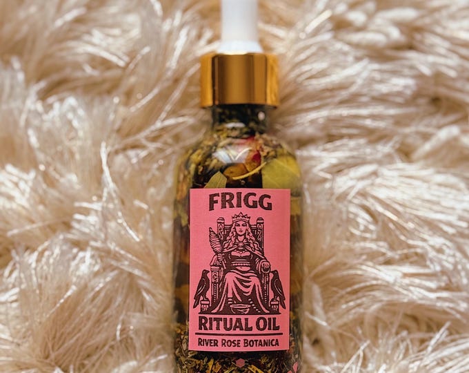 Frigg Ritual Oil 2oz | Wife + Family Protection | Marriage, Commitment & Home Blessing | Relationship Shield | Teakwood Scent | 60mL