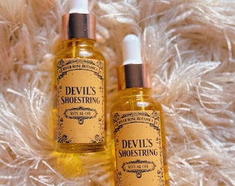 Devil’s Shoestring Ritual Oil 1oz | Protection & Defense Oil | Block Enemies | Warding, Reversal | Handcrafted Magical Oil 30mL
