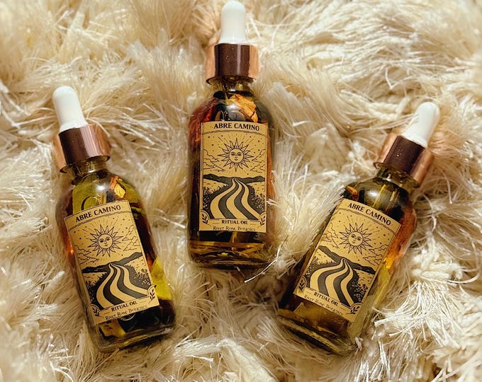 Road Opener Ritual Oil 2 oz | Abre Camino | Blockage Removal, Luck, New Paths & Opportunities, Spelled Road Opening Oil, Strawberry Scented