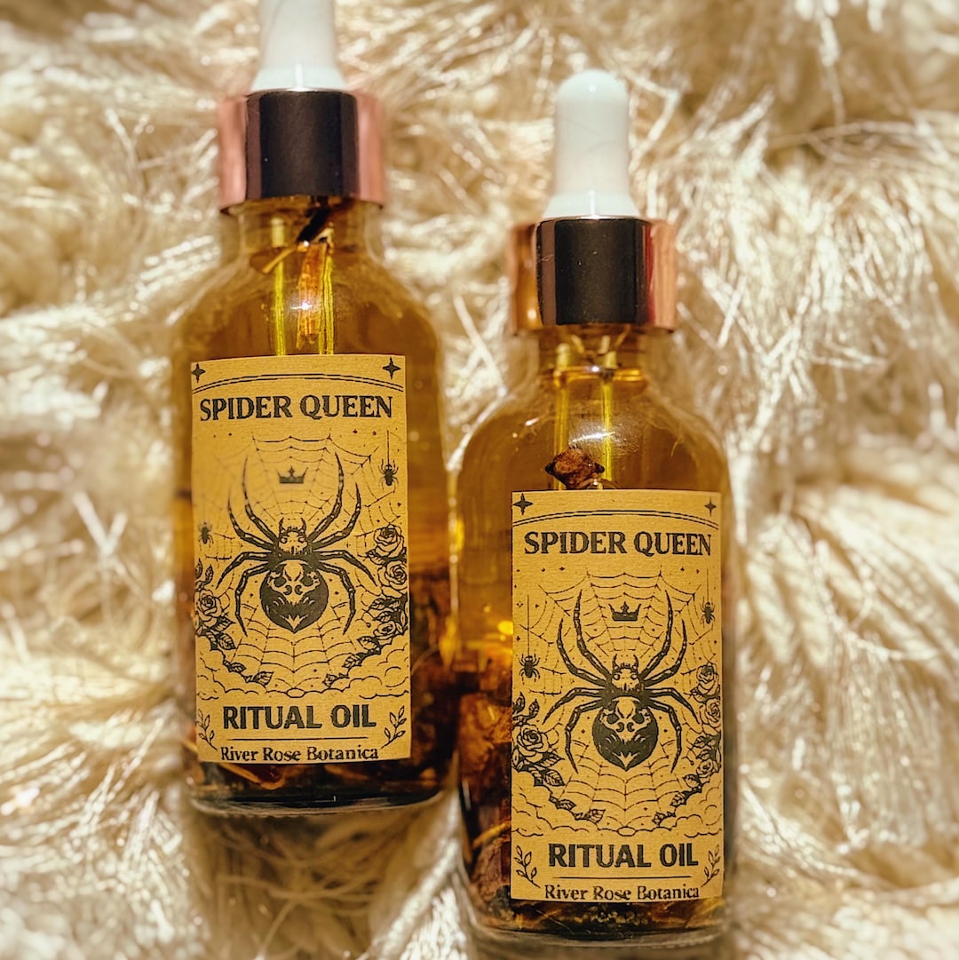 Spider Queen Ritual Oil 2oz | Power, Protection, Dark Feminine Energy ...