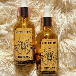 Spider Queen Ritual Oil 2oz | Power, Protection, Dark Feminine Energy | Influence, Magnetism, Control + Domination Over Enemies | 60mL