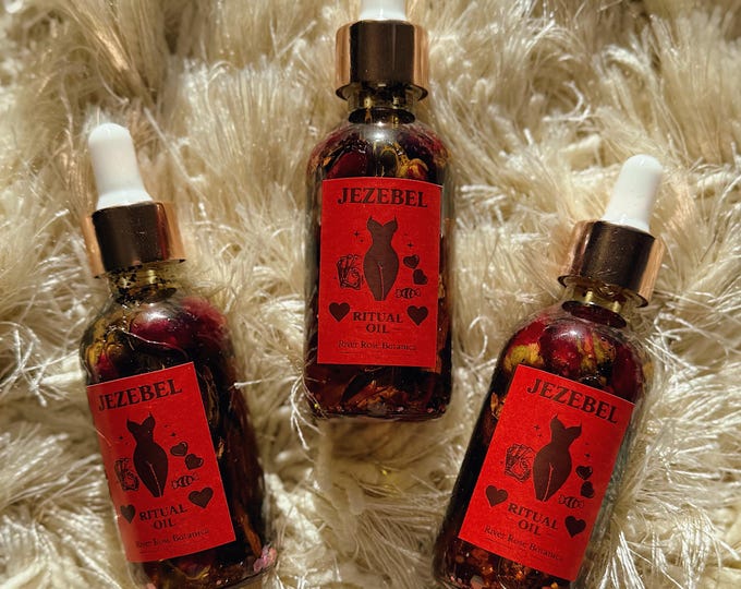 Jezebel Ritual Oil 2oz for Attraction & Influence | Confidence, Power, Magnetic Energy, Anointing Oil, Jezebel Root, Luck at Work, 60mL