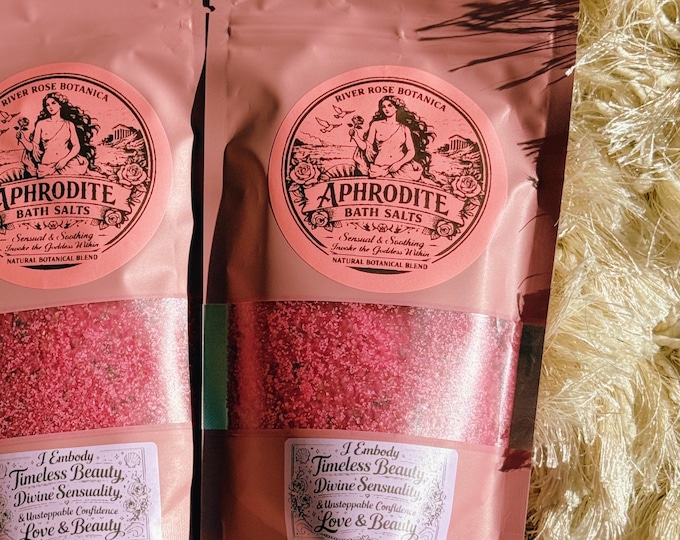 Aphrodite Ritual Bath Salts | Pina Colada Scent | Love & Beauty Goddess Bath | Self Love, Romance + Attraction Spell Bath | Divine Feminine