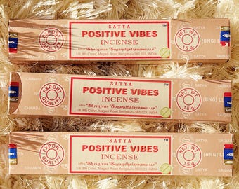 Positive Vibes Incense Sticks | Satya | Cleansing, Uplifting & Energy Clearing Sticks