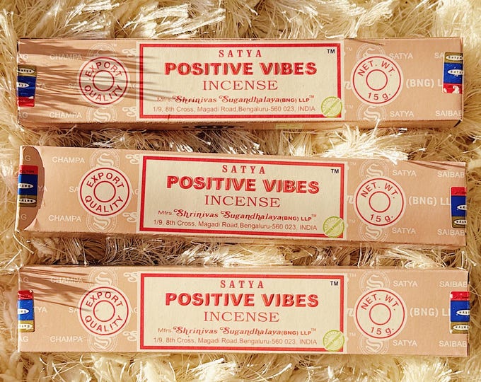 Positive Vibes Incense Sticks | Satya | Cleansing, Uplifting & Energy Clearing Sticks