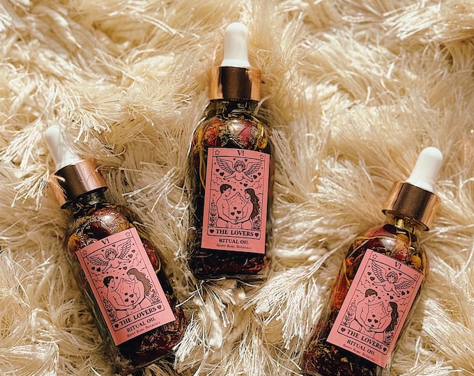 Lovers Ritual Oil 2oz, Love, Union, Attraction | Relationship & Soulmate Ritual Oil, Altar Anointing Oil, Spiritual Love Work