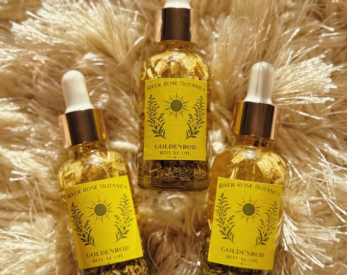 Goldenrod Ritual Oil | 1oz | Money, Luck, Success | Prosperity, Business & Abundance Spiritual Oil | 30mL