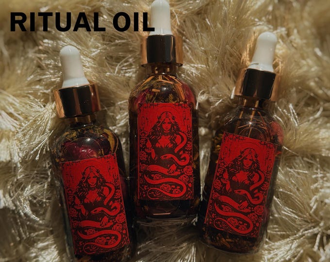 Lilith Ritual Oil 2oz | Dark Feminine Power, Seduction, Shadow Work & Self-Liberation | Cola Scented
