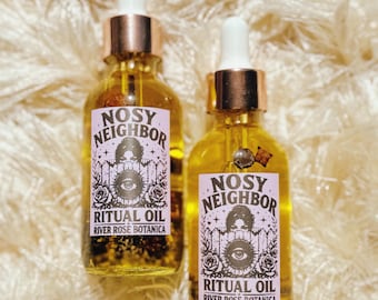 Nosy Neighbor Ritual Oil 2oz | Privacybescherming | Verwijder geesten, boze ogen en ongewenste aandacht | Vijanden in verwarring brengen | 60 ml