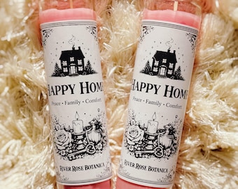 Happy Home 7 Day Candle | Pink Candle | Household Harmony | House Blessing Peace Candle | Happy Family | Positive Vibes | House Warming Gift