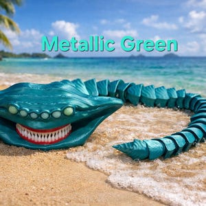 24" El Gran Maja Articulated Sea Serpent with Color Options- Flexible 3D printed creature