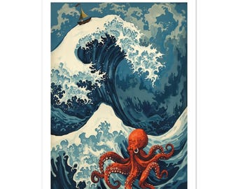 Collapse the Wave Fine Art Poster - Quantum Physics & Nautical Surrealism Print