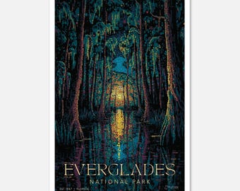 Parco nazionale delle Everglades: serie Midnight Mosaic / Poster artistico