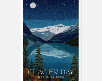 Parco nazionale di Glacier Bay: serie Midnight Mosaic / Poster artistico