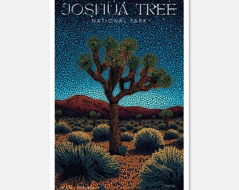 Parco nazionale di Joshua Tree: serie Midnight Mosaic / Poster di belle arti