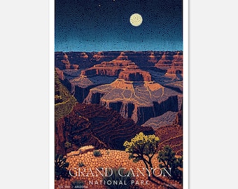 Parco nazionale del Grand Canyon: serie Midnight Mosaic / Poster artistico