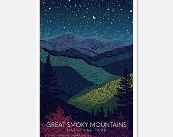 Parco nazionale delle Great Smoky Mountains: serie Midnight Mosaic / Poster artistico