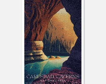 Parco nazionale delle caverne di Carlsbad: serie Midnight Mosaic / Poster artistico