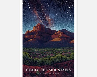 Parco nazionale dei Monti Guadalupe: serie Midnight Mosaic / Poster artistico