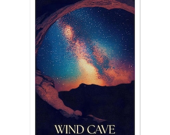 Wind Cave National Park: Midnight Mosaic Series Fine Art Poster