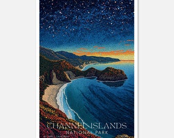 Parco nazionale delle Isole del Canale: serie Midnight Mosaic / Poster artistico