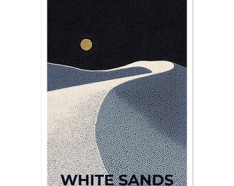 White Sands National Park: Midnight Mosaic Series Fine Art Poster