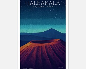 Parco nazionale di Haleakala: serie Midnight Mosaic / Poster artistico