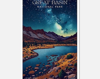 Parco nazionale Great Basin: serie Midnight Mosaic / Poster artistico