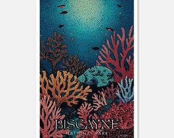 Parco nazionale di Biscayne: serie Midnight Mosaic / Poster di belle arti