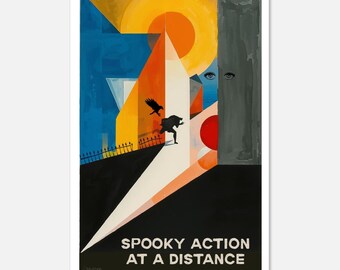 Spooky Action at a Distance | MCM Noir Geometric Fine Art Print